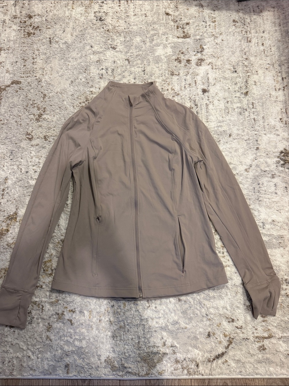 Women’s Taupe Zip-Front Active Performance Jacket